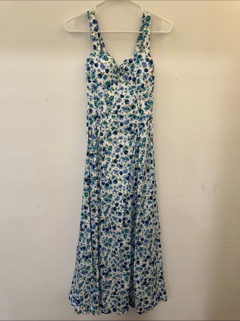 Abercrombie Floral Blue & Green Maxi Dress - Sundress